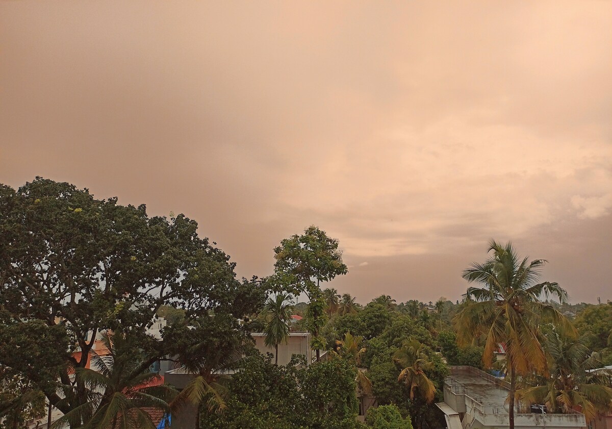 Kollam canal private balcony view with lake access