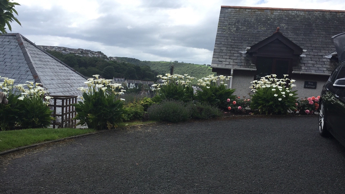 Enys View @ Bay Cottage Looe Harbour/Sea的美景