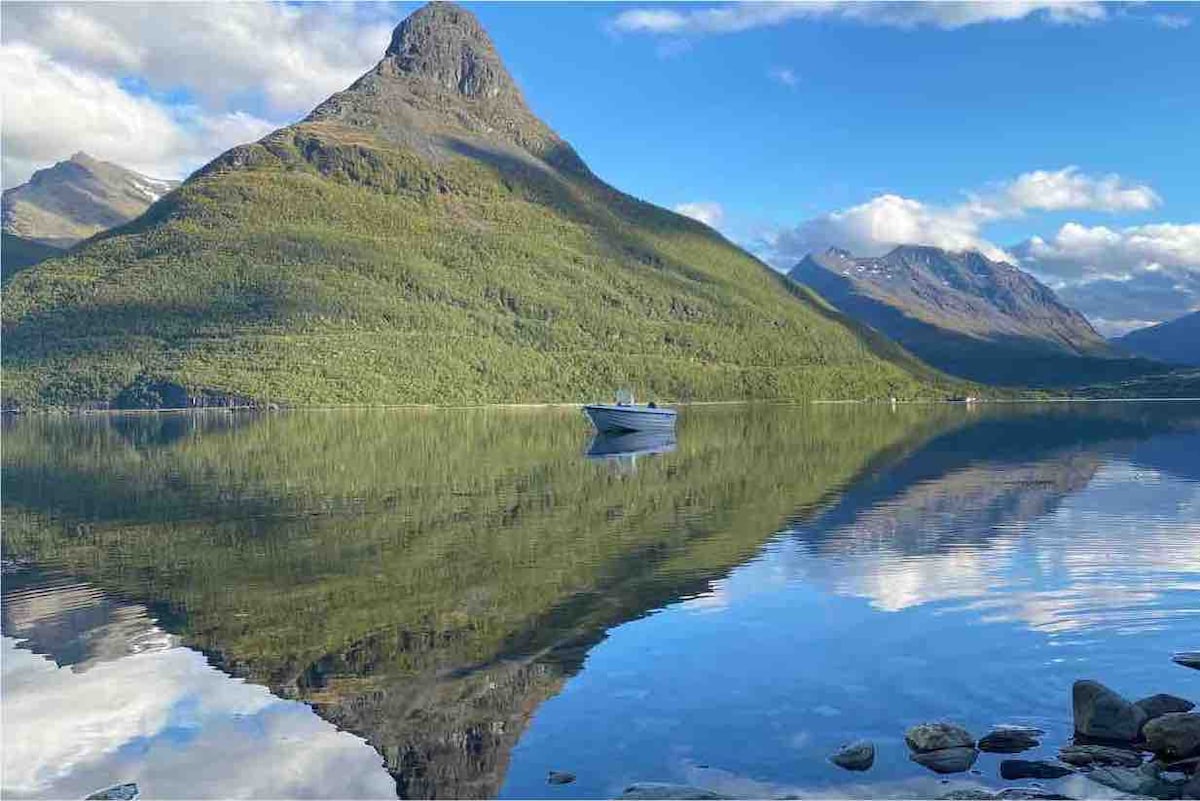 林根阿尔卑斯山脉（ Lyngen Alps ）和塔莫克（ Tamok ）之间的海景公寓