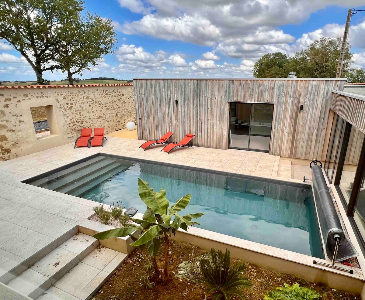 Gîte Le Biau 5 étoiles piscine campagne Gers