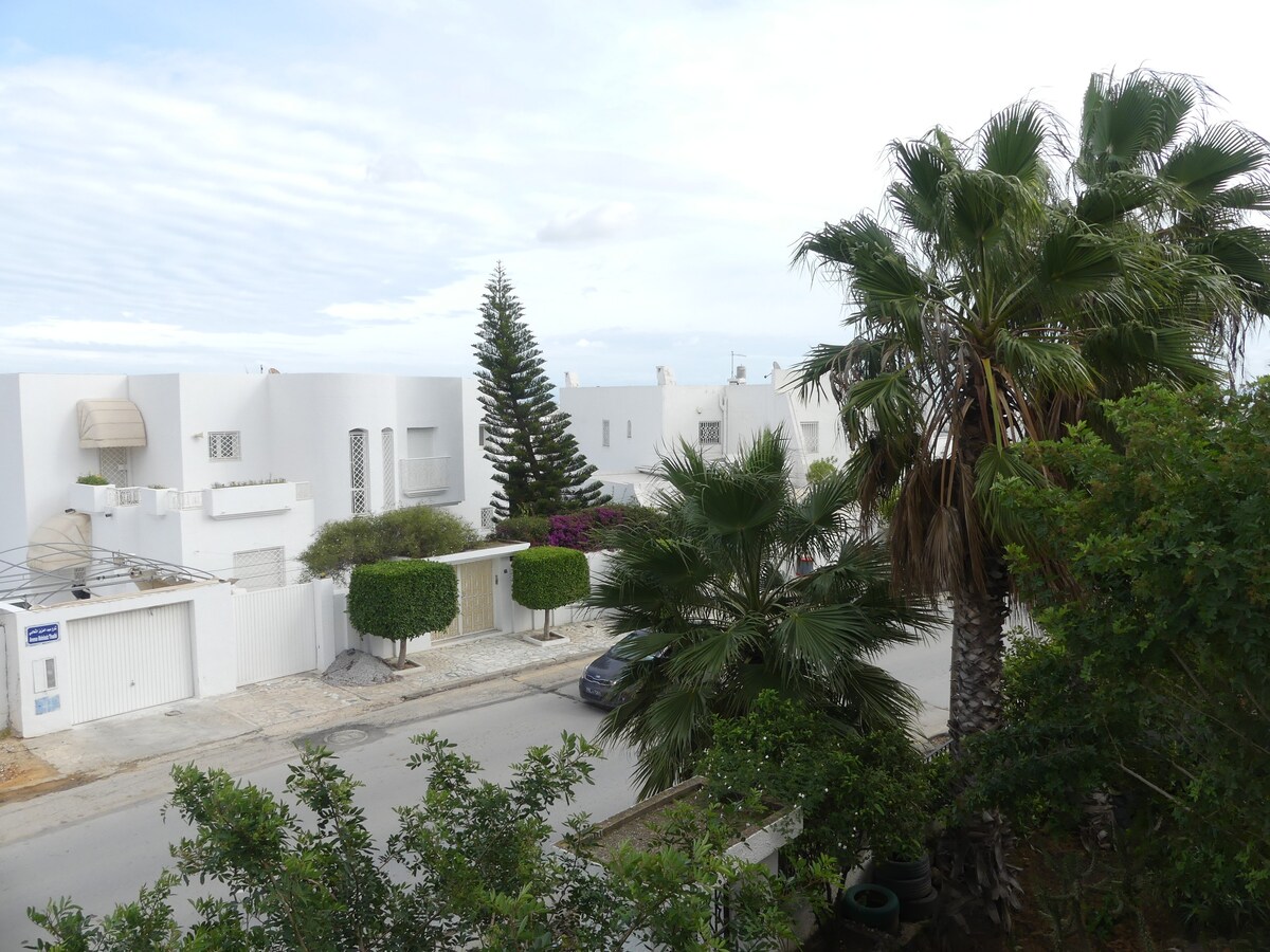 舒适的双层别墅-带露台的别墅/在突尼斯欣赏美景