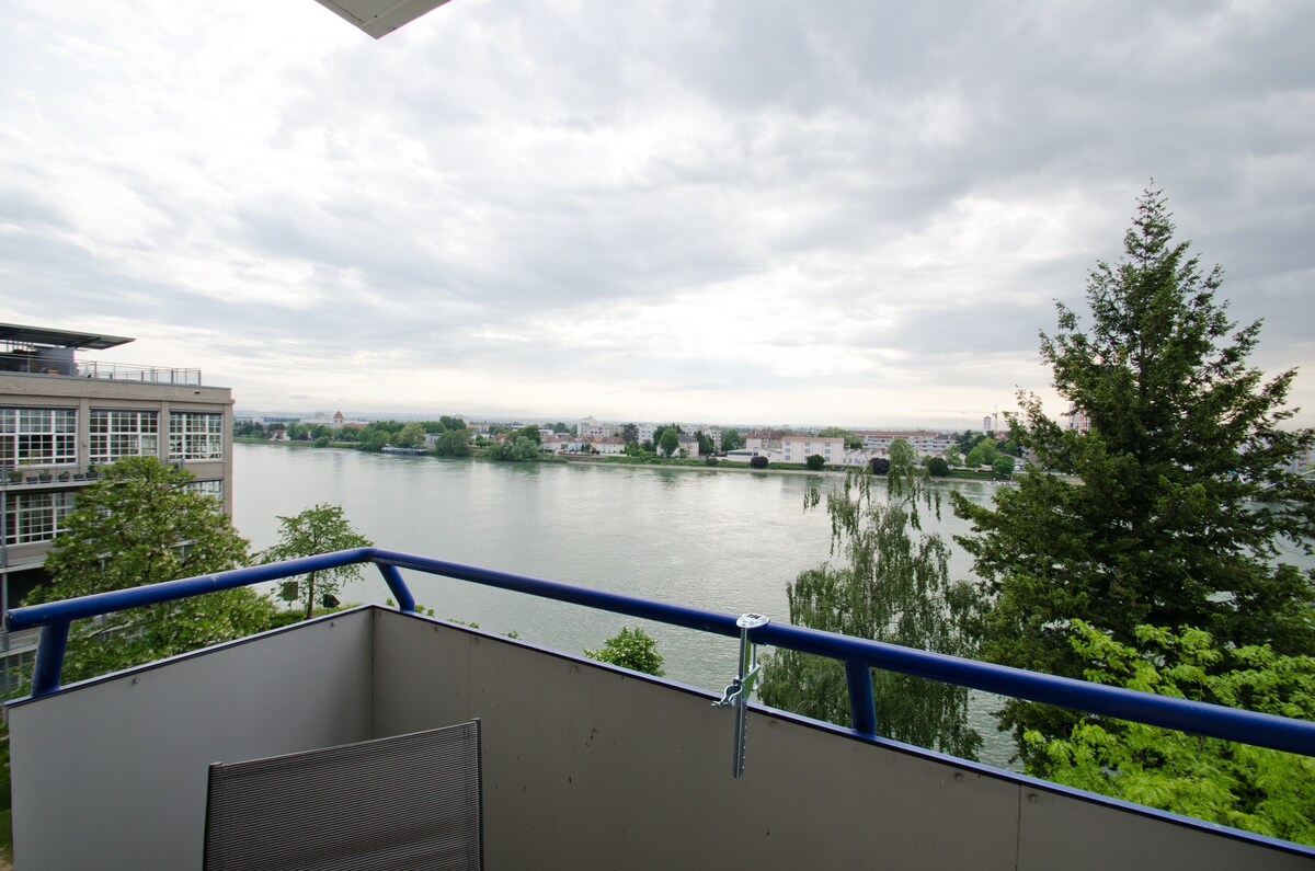 俯瞰莱茵河的公寓