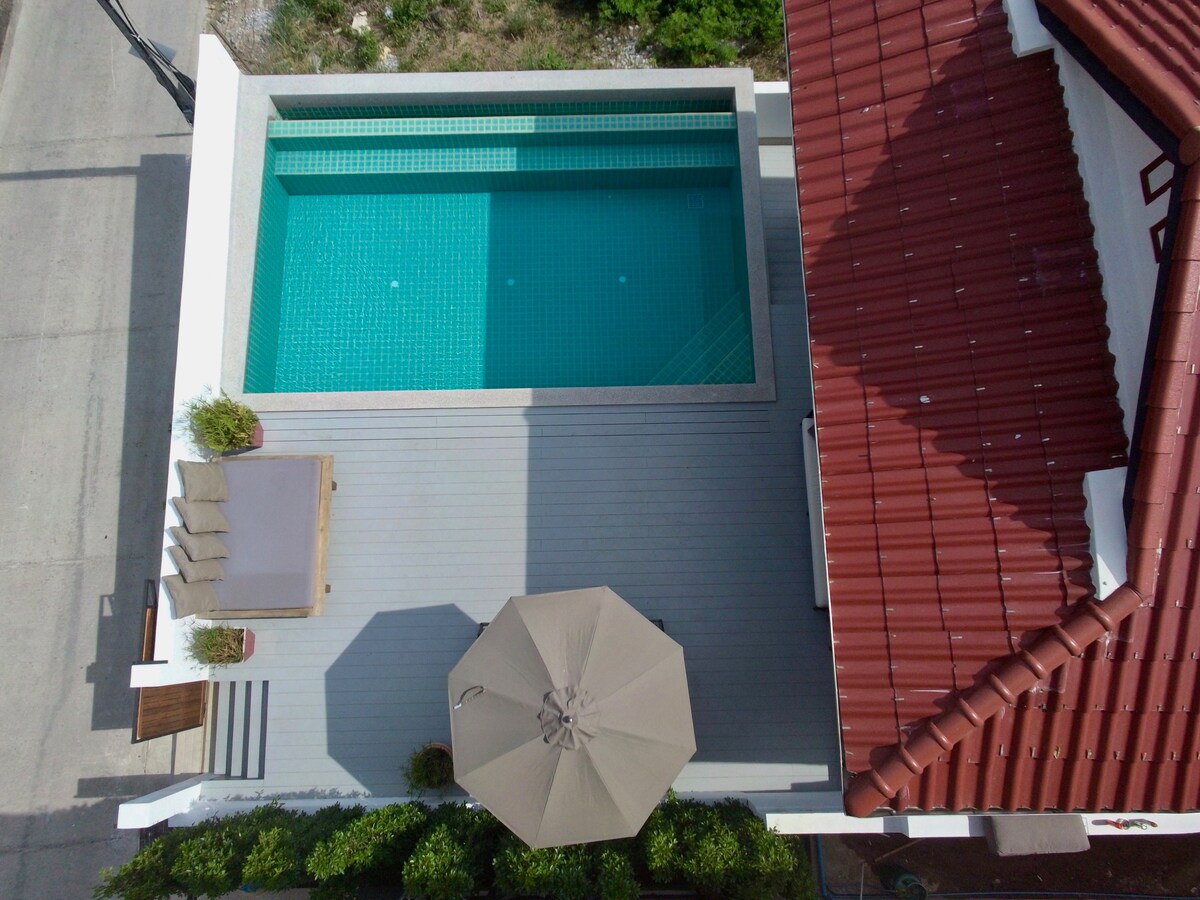 [新] 2卧室别墅带游泳池，距离查汶海滩/城市有5'的车程