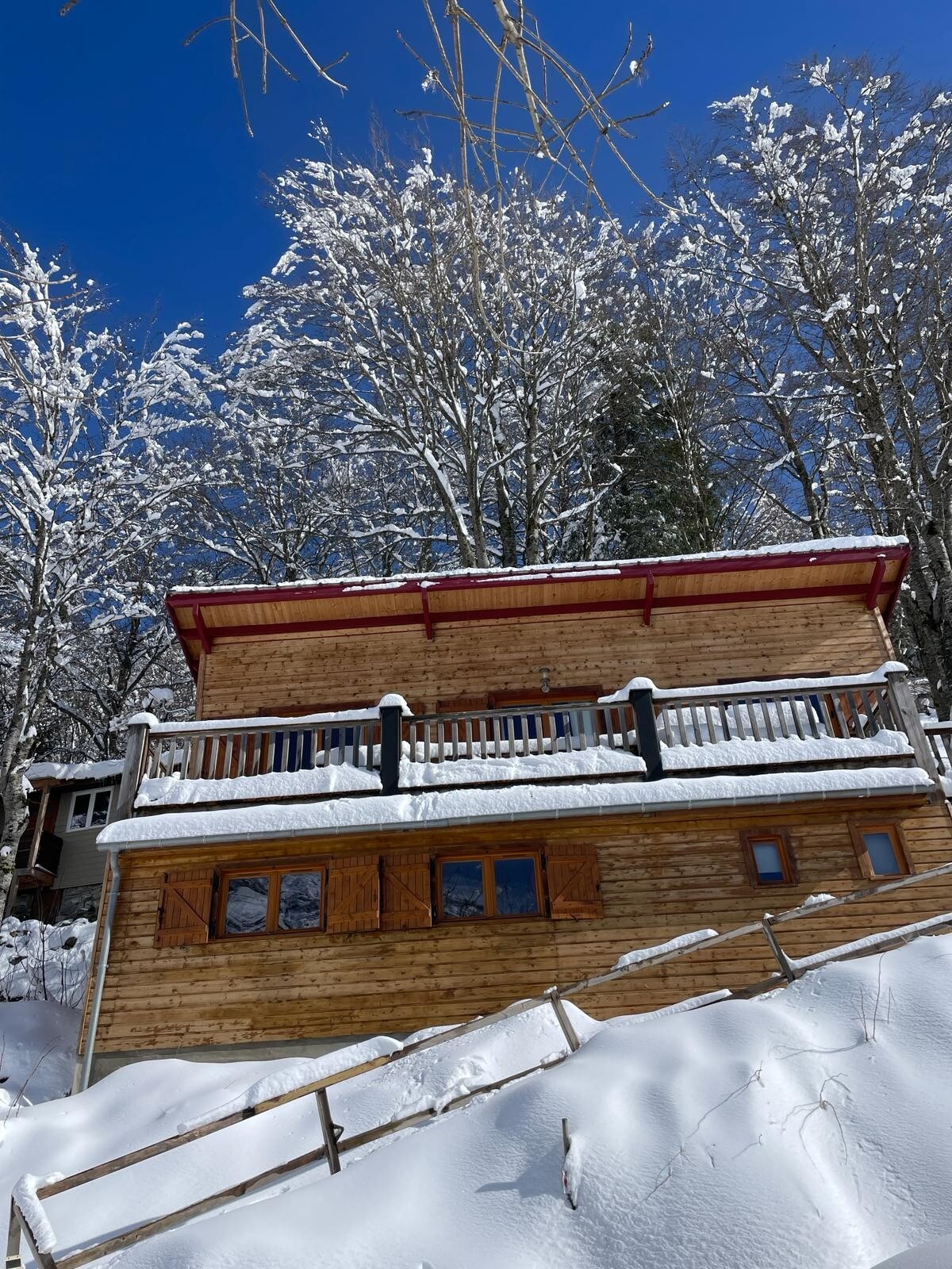 迷人的山景小屋