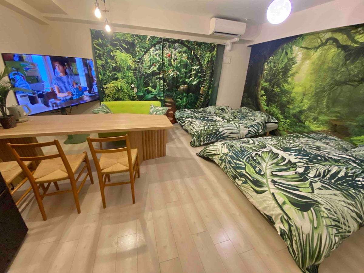 『沙羅居の森Suite』便利な名古屋都心部の高級デザイナーズマンション50 ㎡ まるごと貸切最大7名