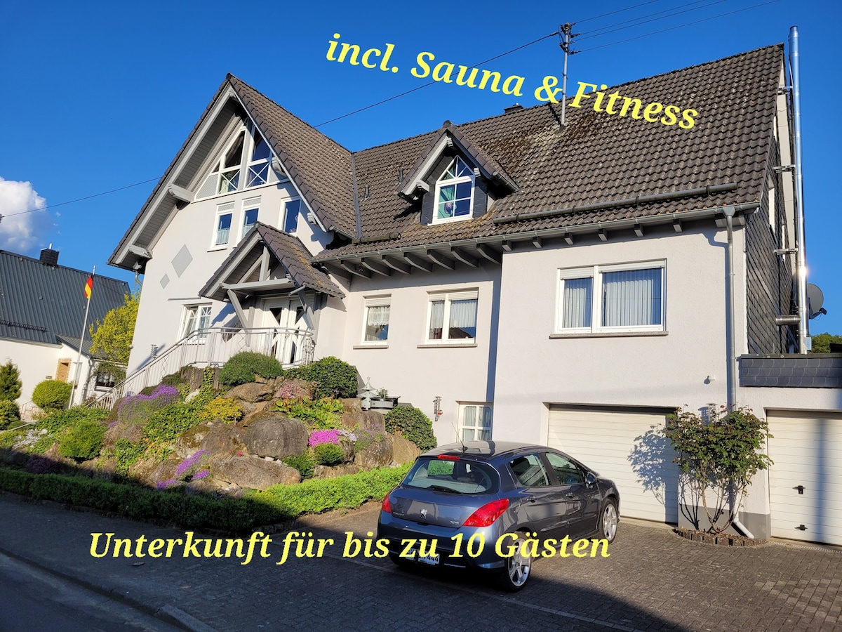 Ferienhaus Sauna Fitness Entspannung im Westerwald