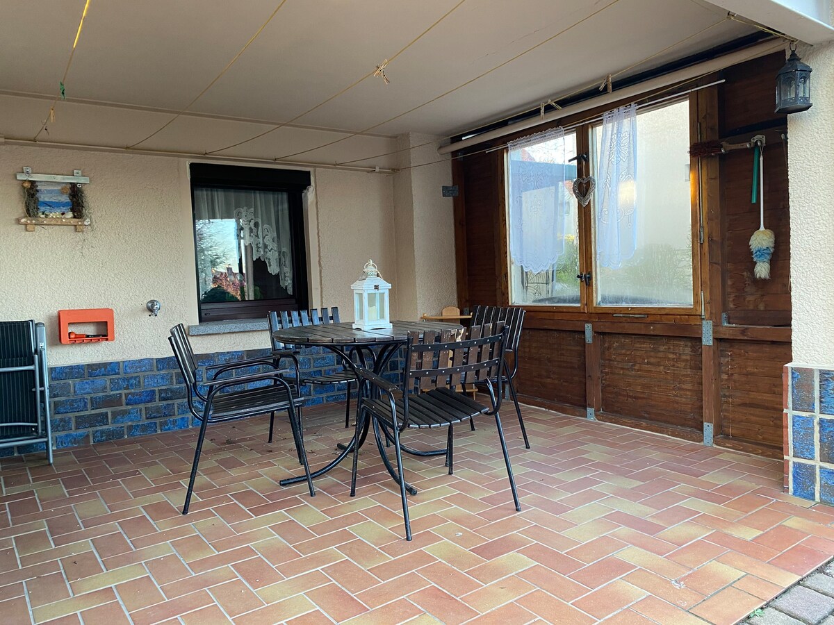 Ferienhaus Gernrode/Harz, Balkon, Grillplatz