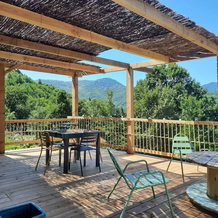 Maison en Ardèche Pont du Diable
Terrasse avec vue