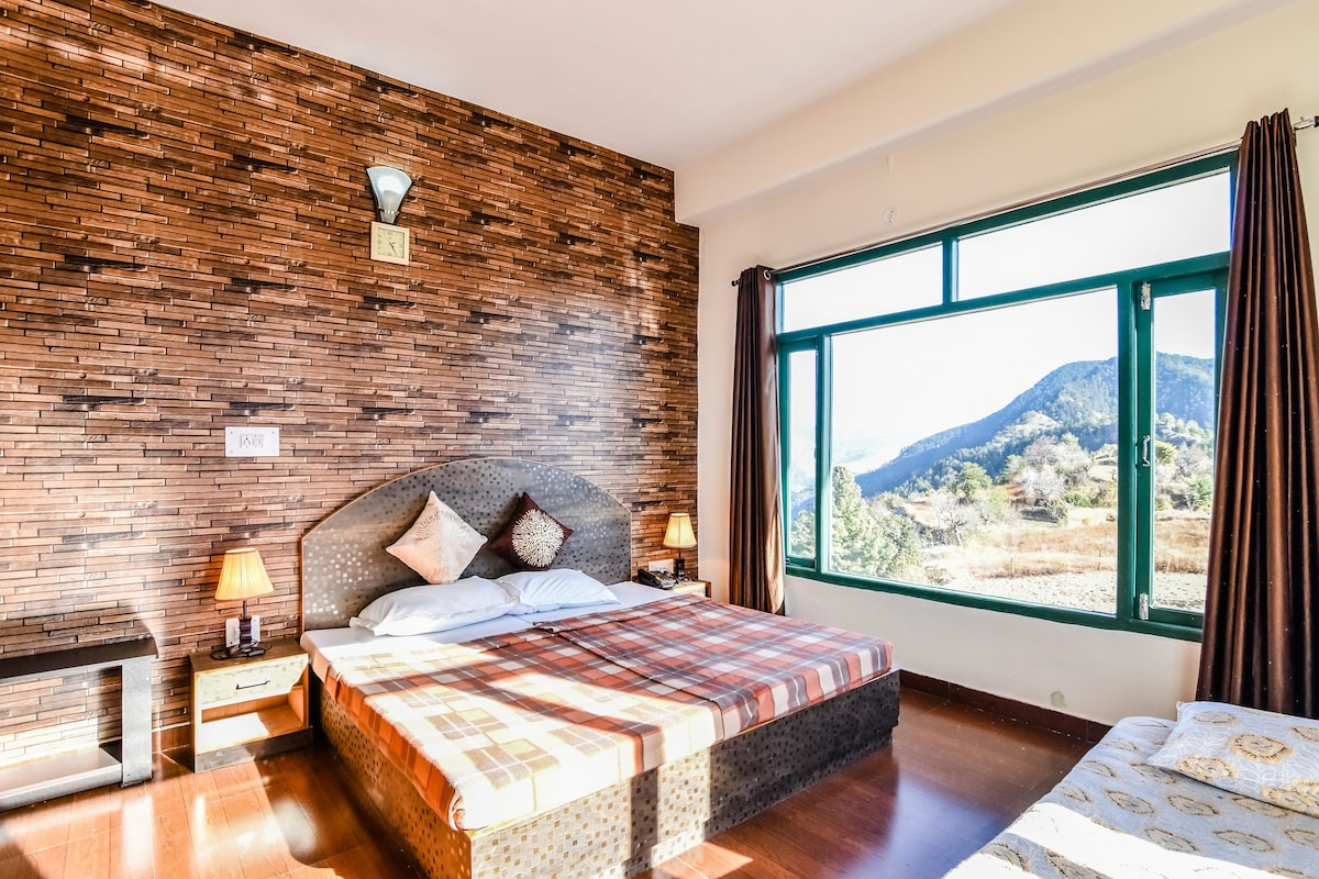 舒适的5间客房和360度喜马拉雅山景