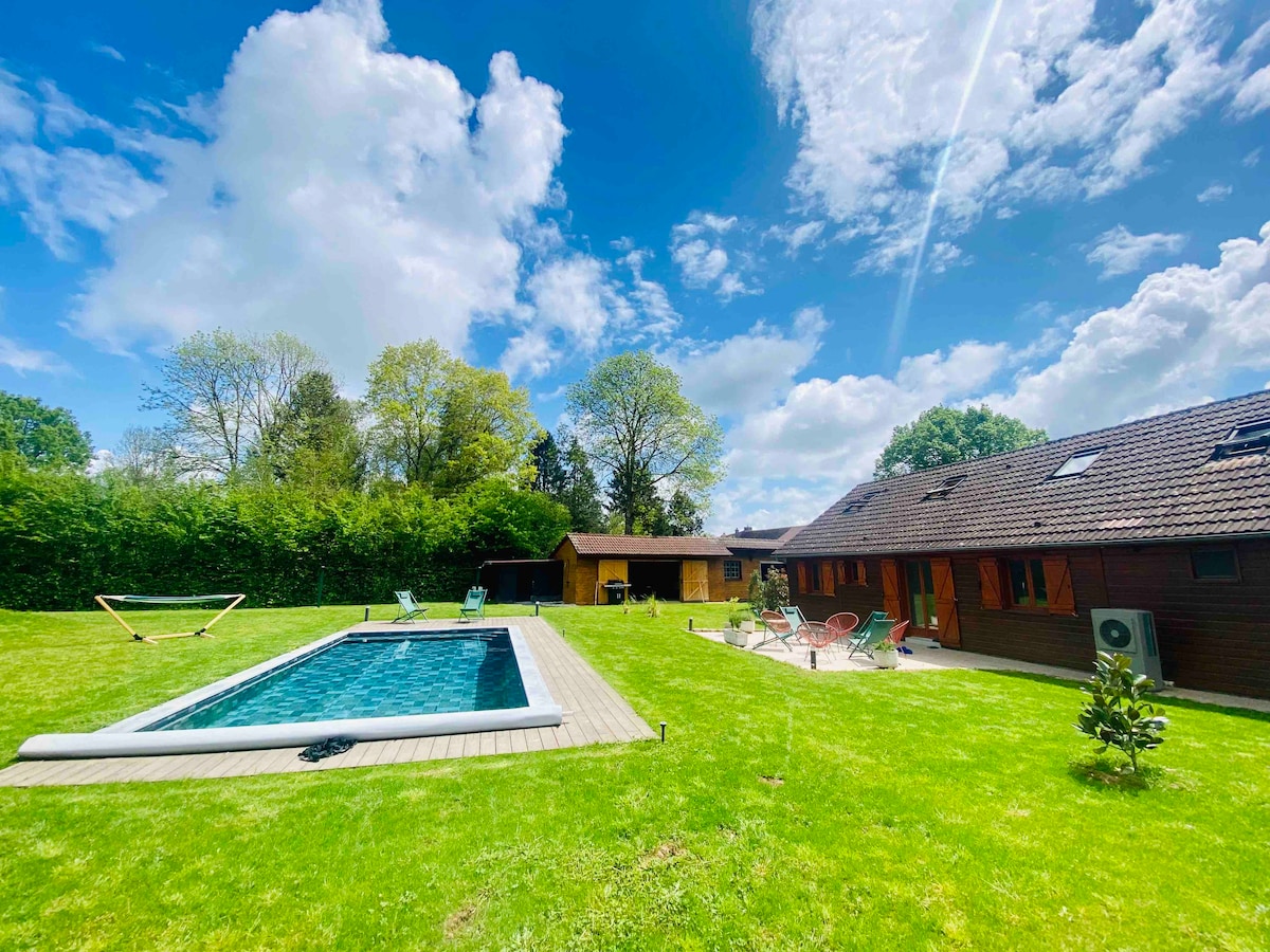 Charmante maison 1 h30 de Paris piscine chauffée