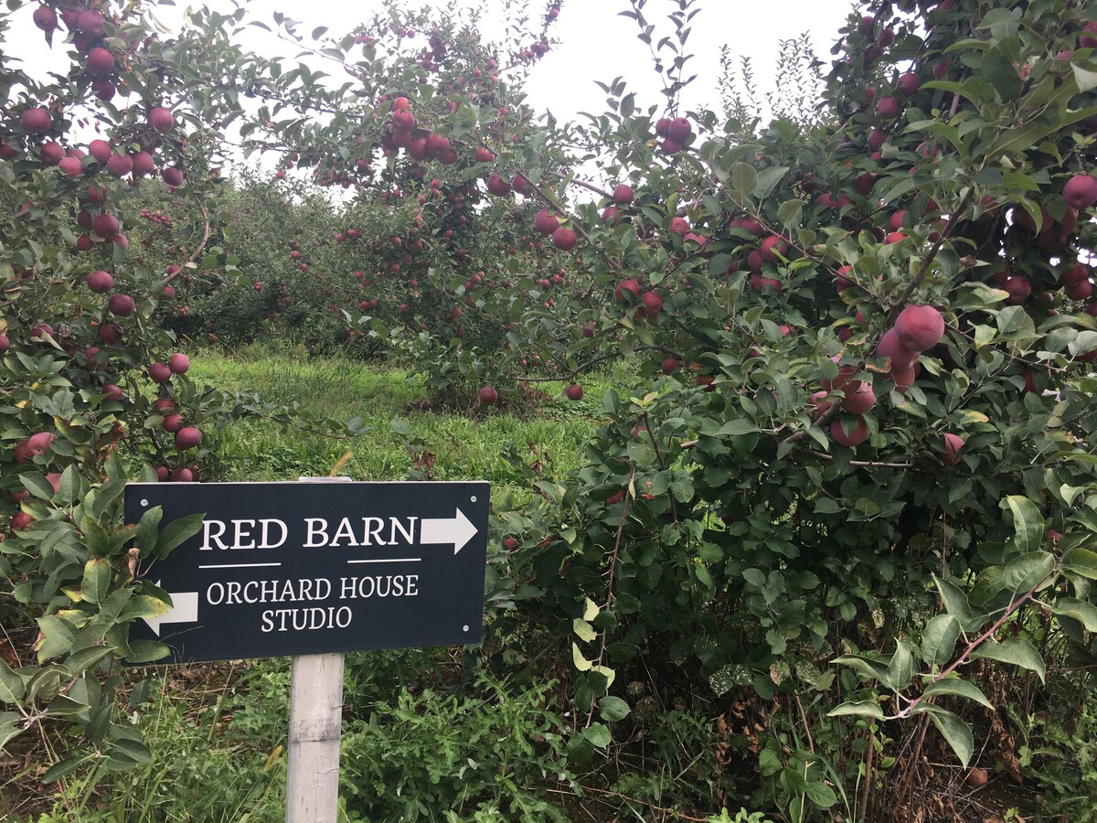 The Red Barn at Harvest Moon Orchard ，距离市区仅几分钟车程