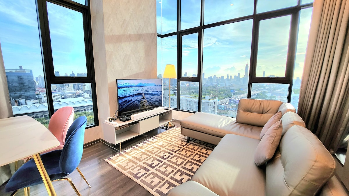 Luxury Penthouse 2bed 20min BKK DMK/MRT JoddFairs