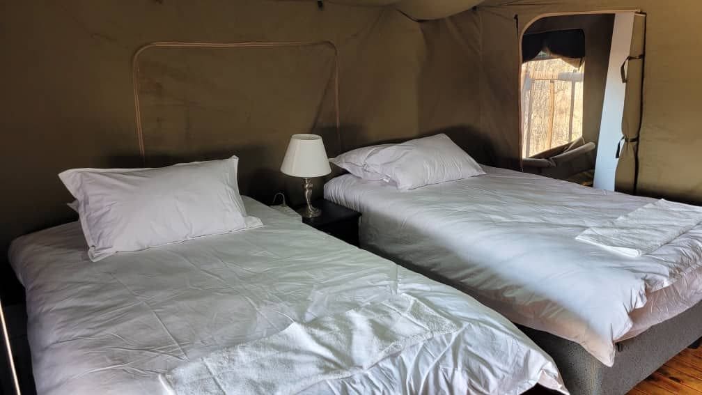 Self-catering Twin bed Safari Tent with bush view