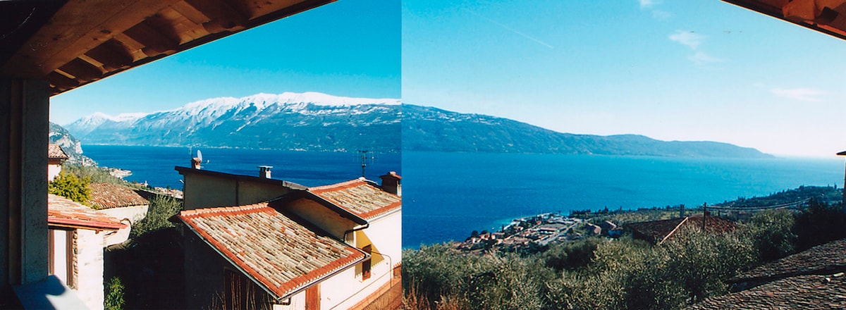在加尔达湖（ Lake Garda ）欣赏全景石Rustico