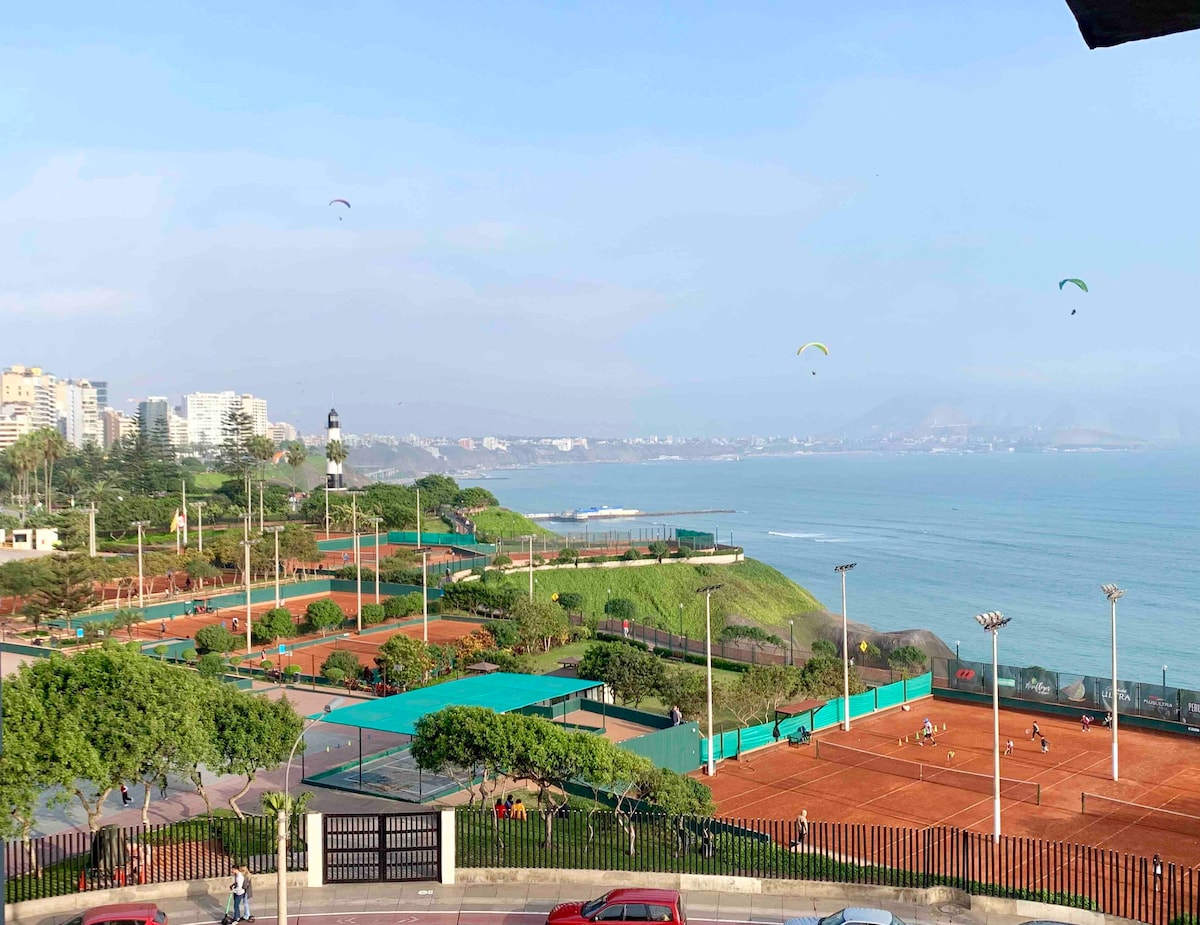 米拉弗洛雷斯（ Miraflores ）的海景公寓-迷人的景色！