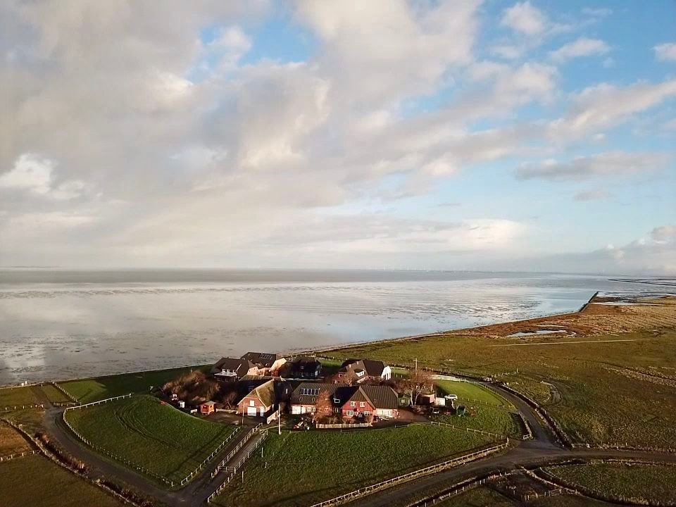 Captain 's house ，可欣赏Hallig Langeneß的海景