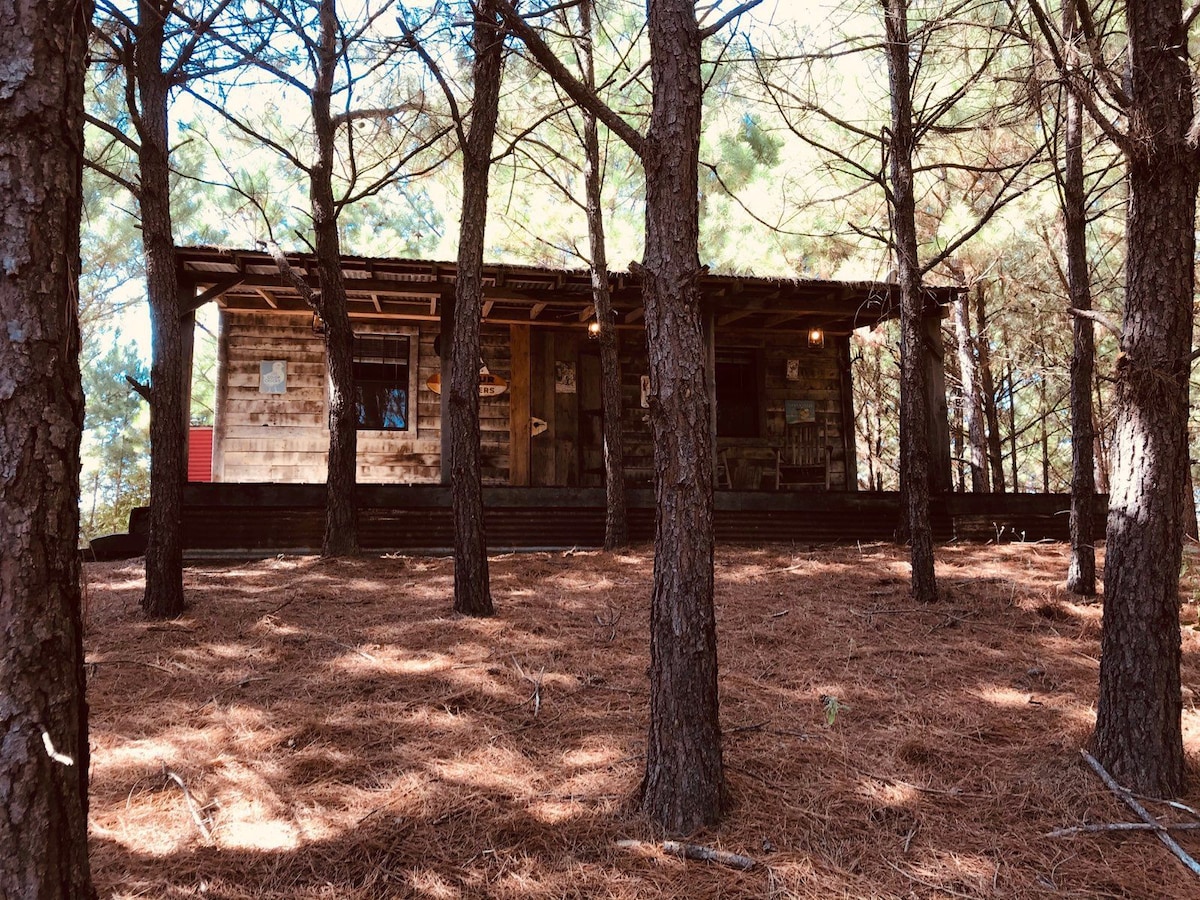 Bluegill Lake Cabins森林中的舒适小木屋