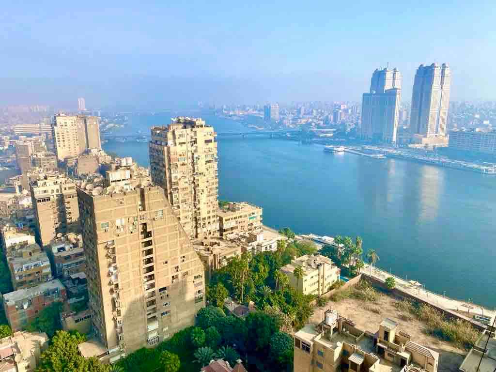 萨马雷克（ Zamalek ）全景尼罗（ Nile ）和天际线景观公寓