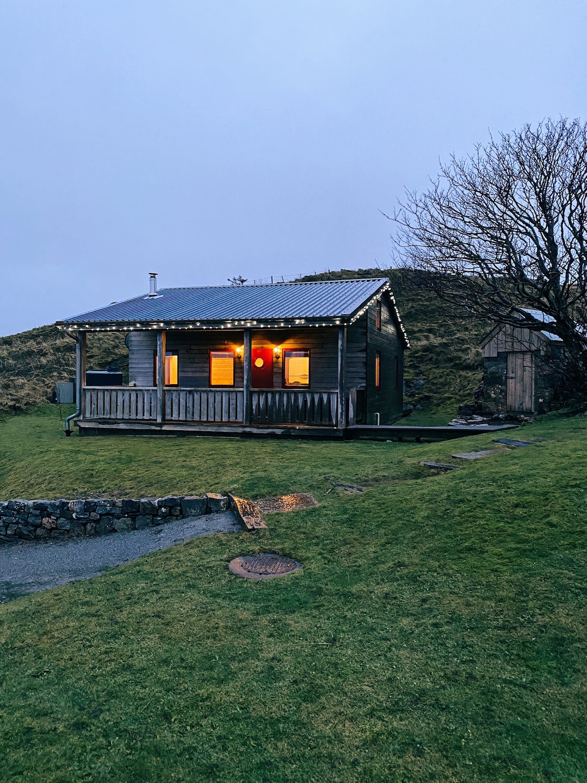 海滩附近的Mackay 's Durness Highlands小木屋