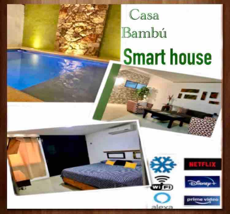 Nice and comfortable smart house with pool.