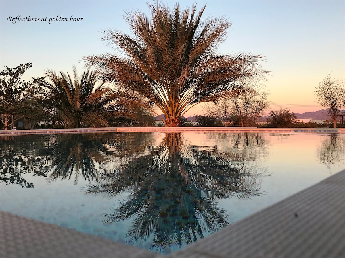 Deluxe cabin farmstay with pools in heart of Oman