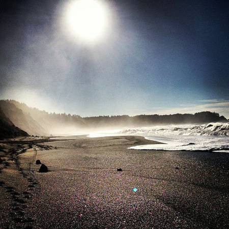 玛瑙海滩（ Agate Beach ）的海滨平房