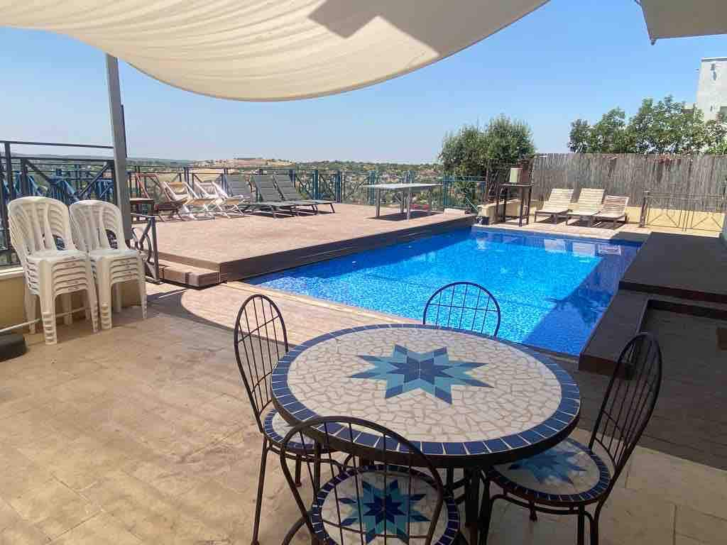 Villa Toscana : Pool & Elah Valley vineyard view