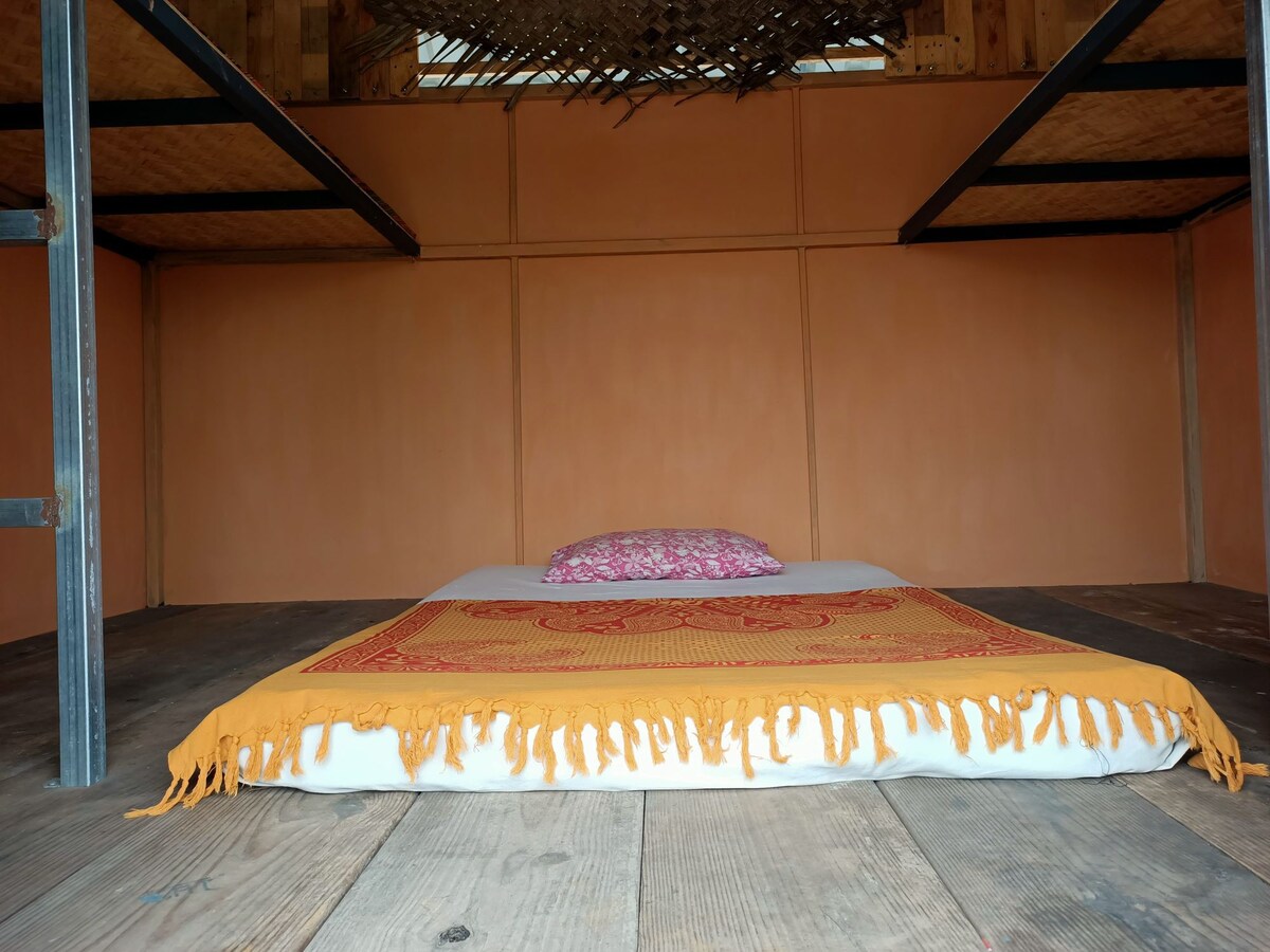 sleeping with nature in a wooden hut