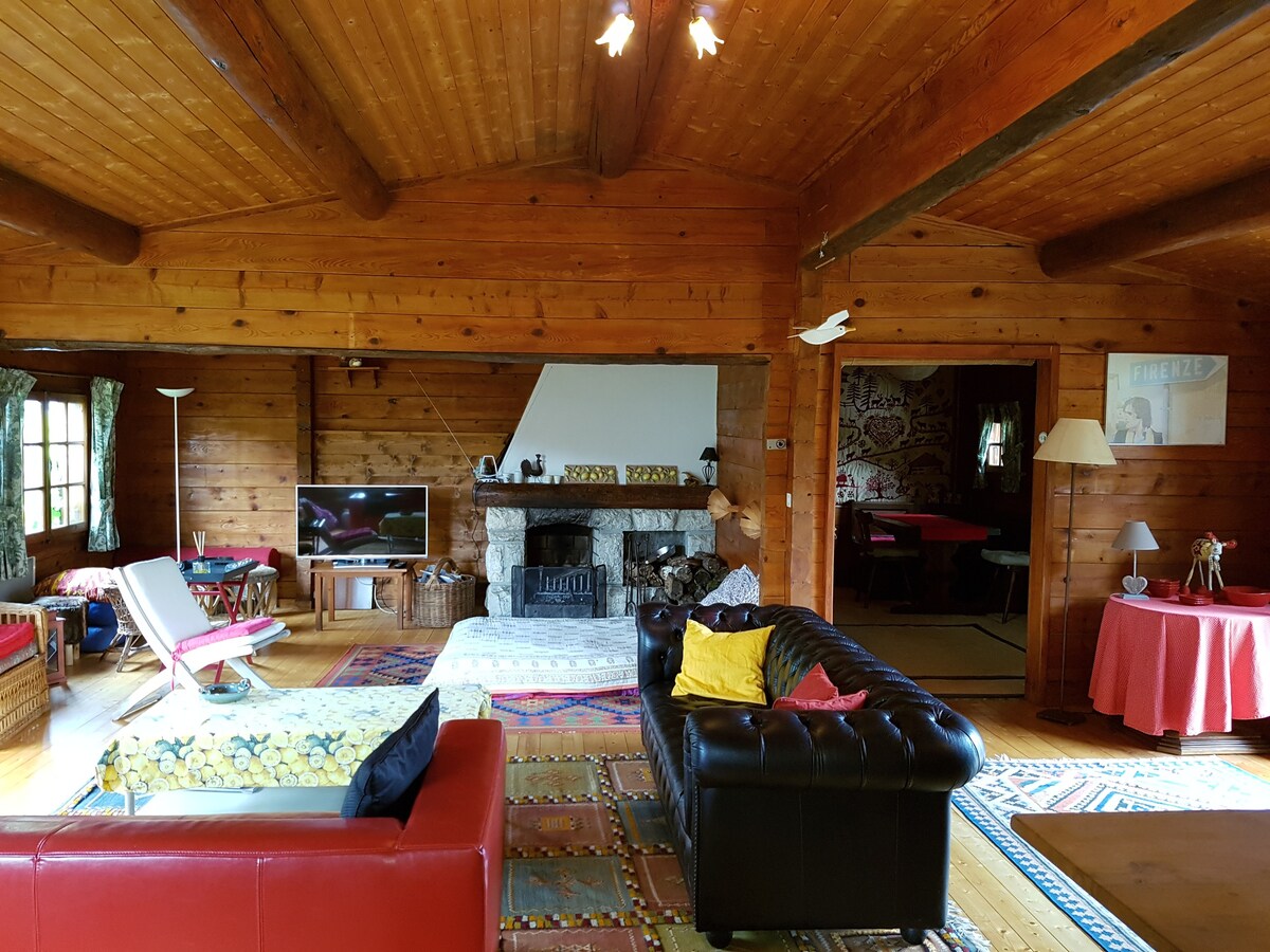 日内瓦湖畔舒适的木制度假木屋
