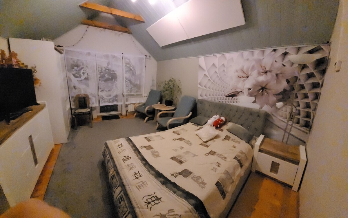 Pokój z tarasem w domu na wsi na Sejneńszczyznie