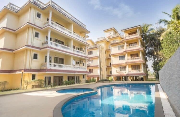 Comfy Poolview Apartment near Calangute North Goa
