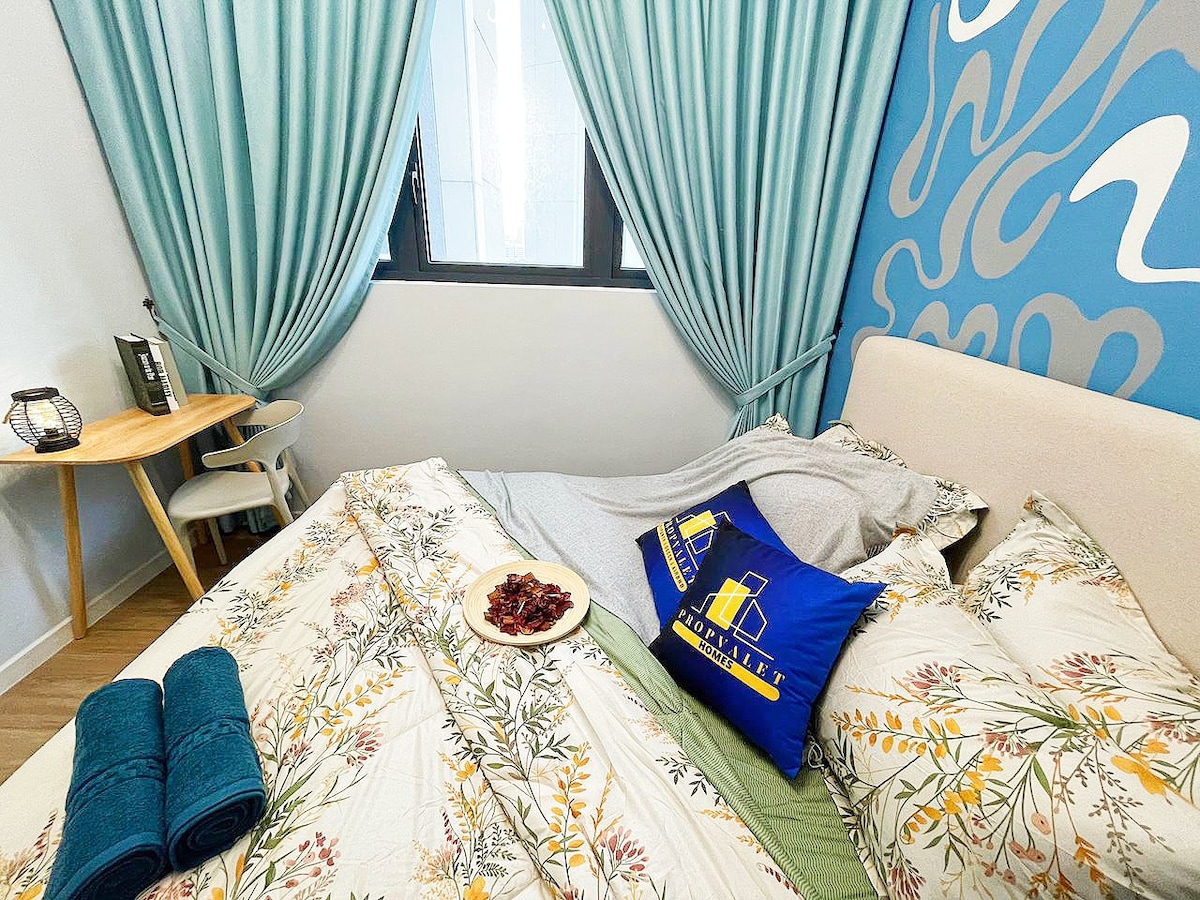 # F2标准双人床房吉隆坡市区@共用公寓~地铁400米