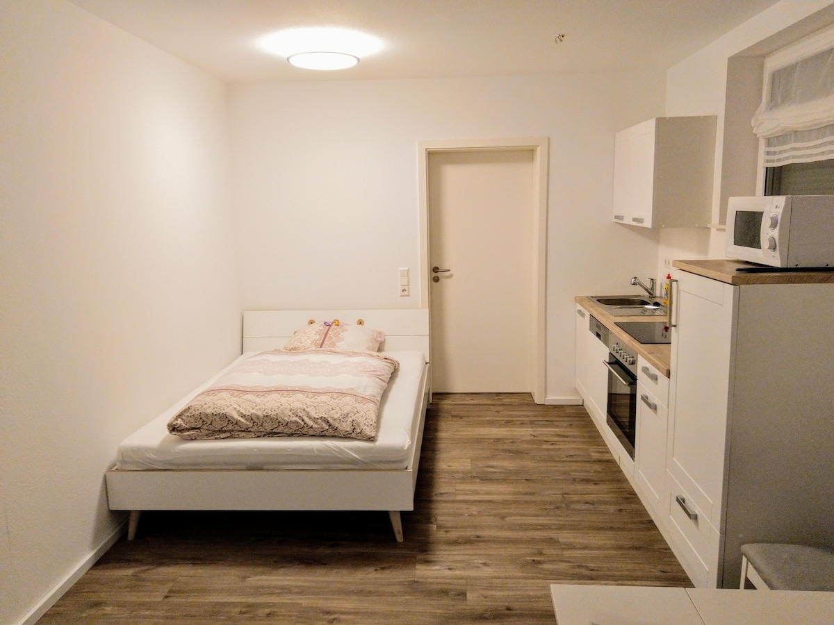 带厨房和宽敞卫生间的单卧公寓