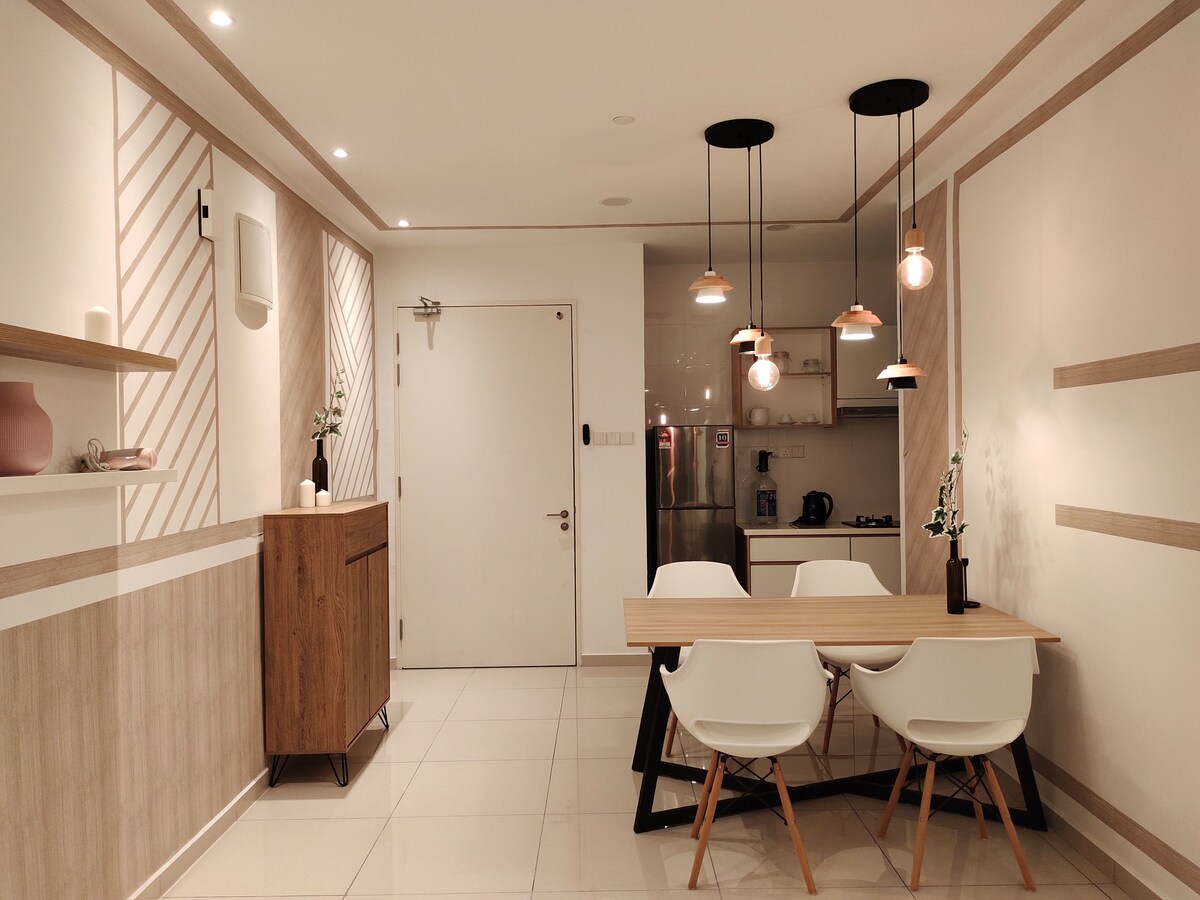3卧室设计师套房，距离吉隆坡城中城15分钟无线网络
