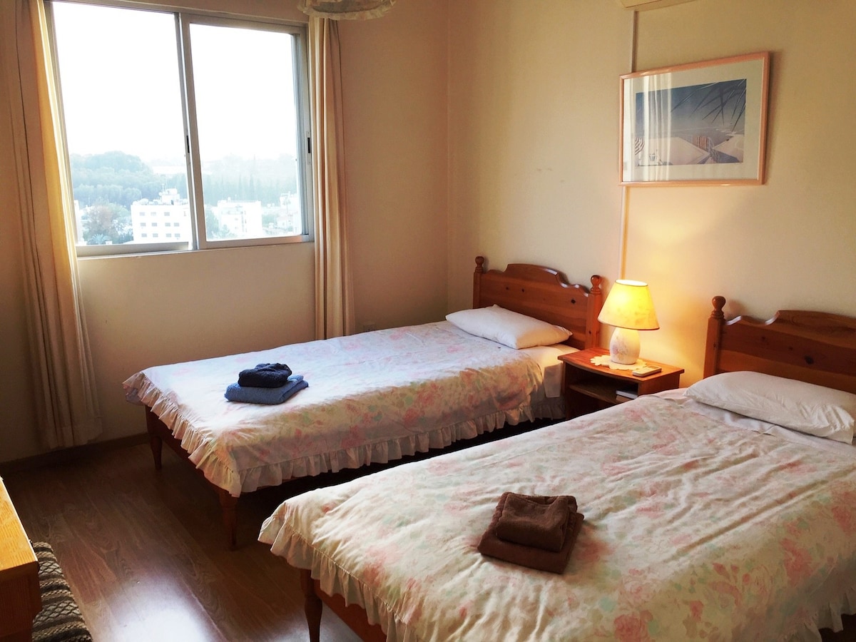 尼科西亚2间单人卧室，带景观和游泳池
