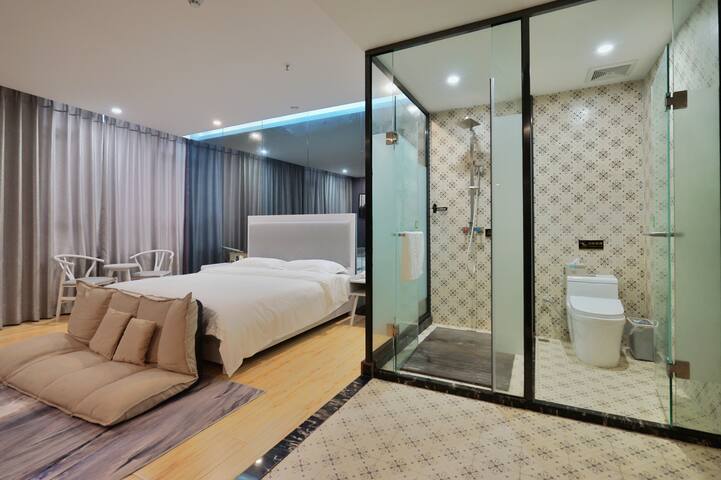 广州妃子笑艺术酒店 极致大床 轻奢风格 人气爆棚 近13号地铁白江站