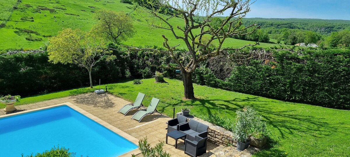 les cyprès piscine privée