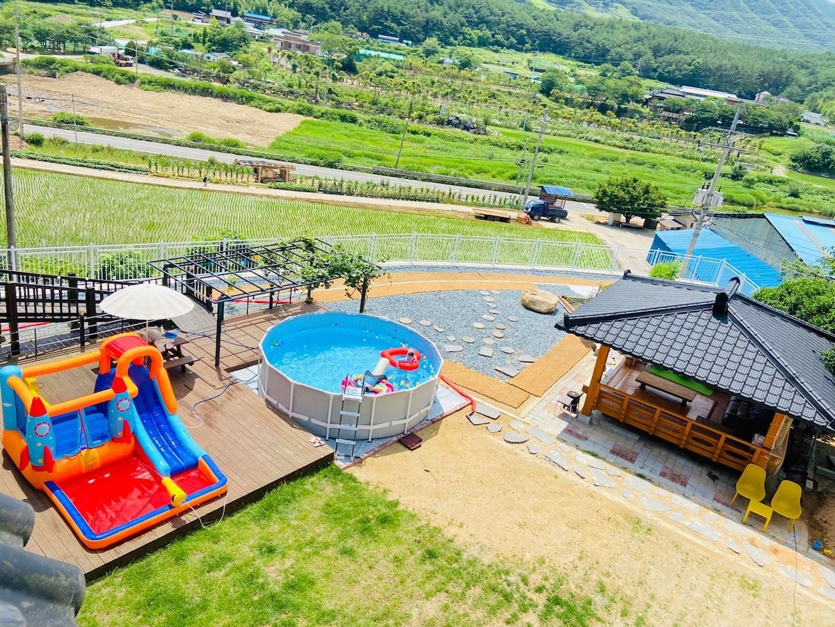 Ulju-gun_Ulju Indoor （ 50 pyeong ）、游泳池（夏季）屋顶、所有院子、空调