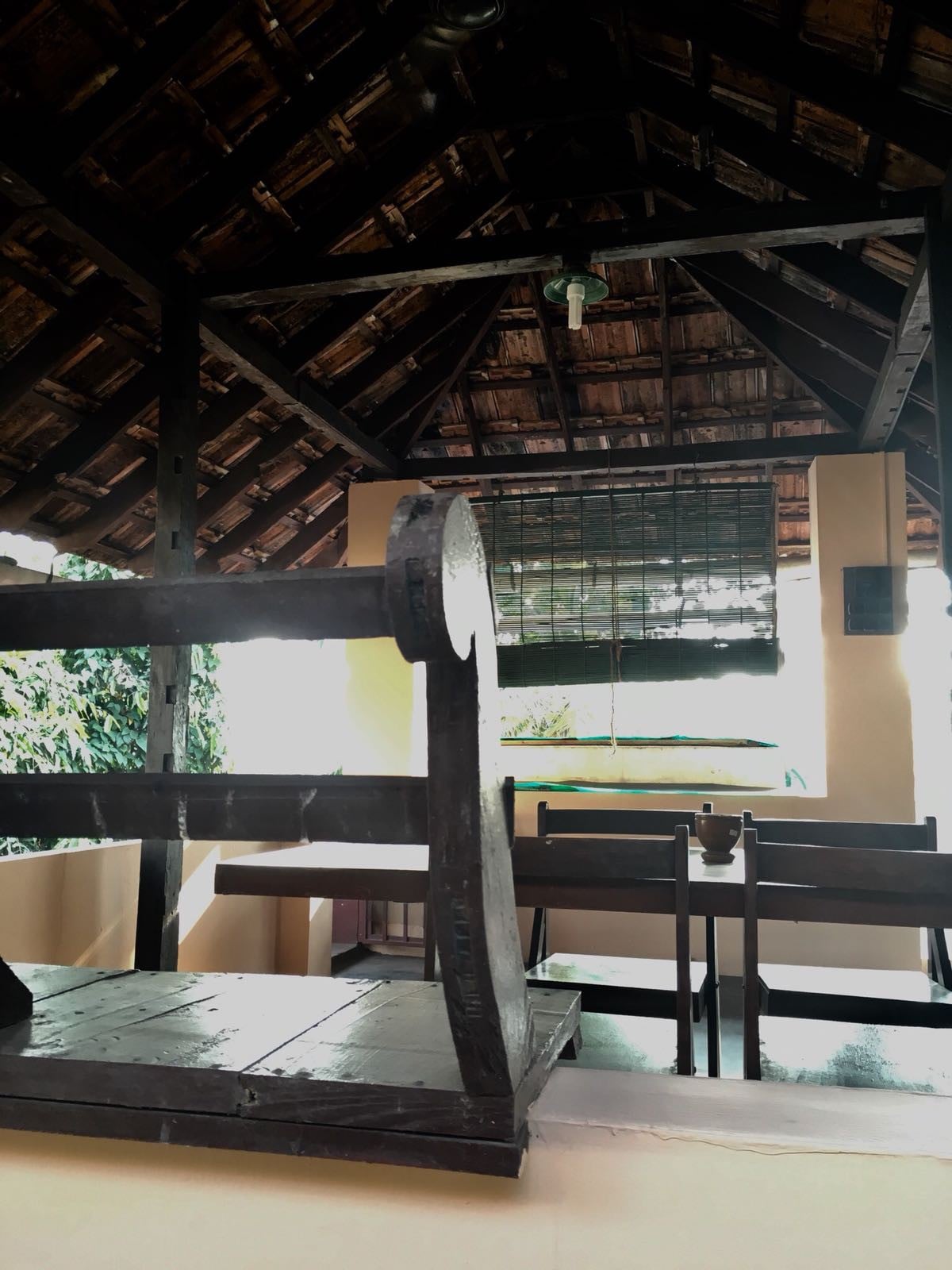 Trivandrum传统的喀拉兰木制小屋