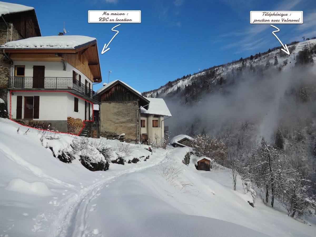 山间小屋，安静， Valmorel站（ Savoie ）