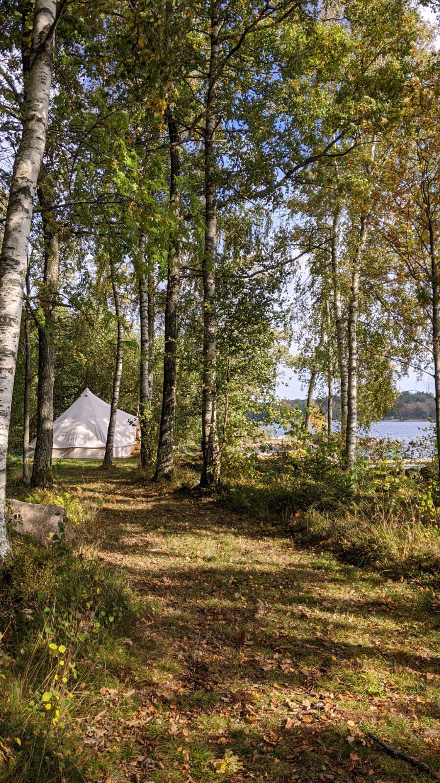 Tent at Ornungasjön at Simonsgården