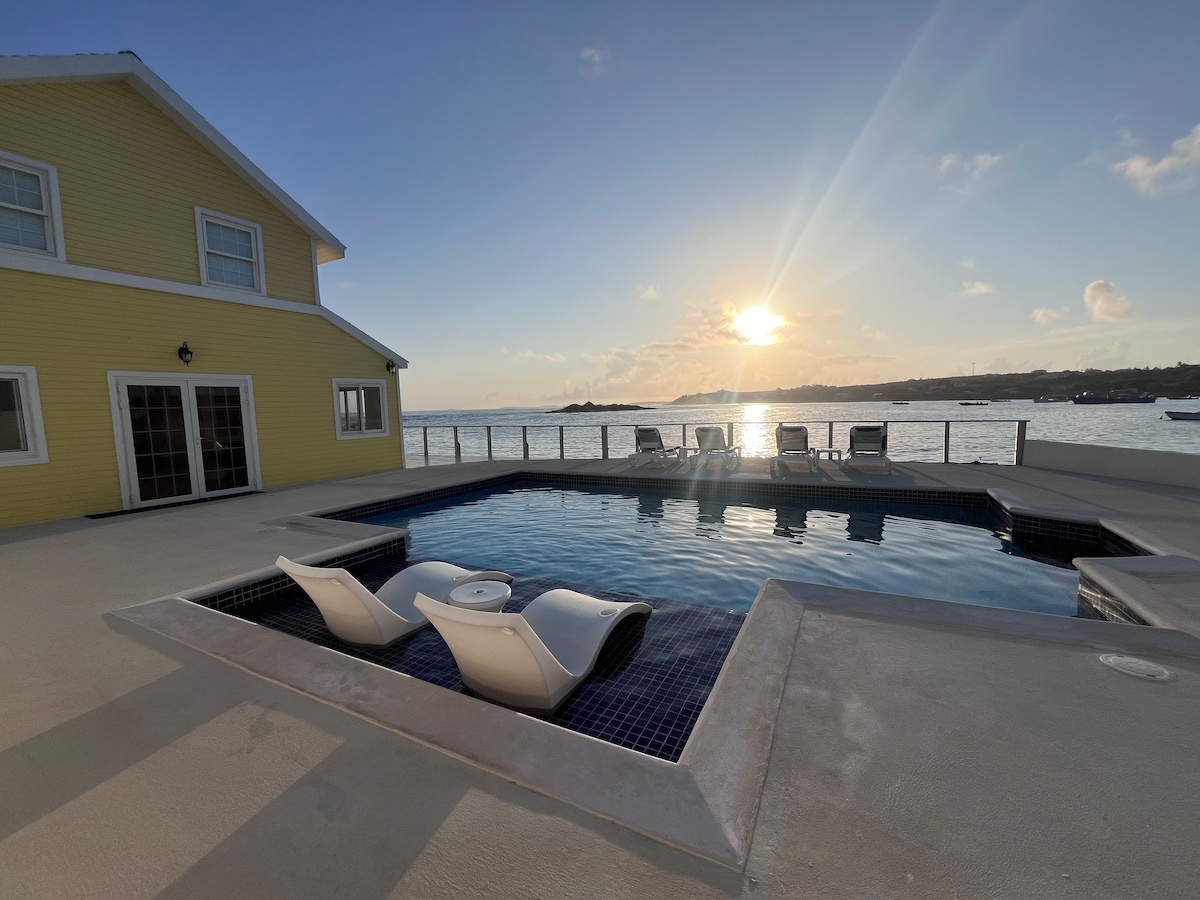 Oceanfront Villa With Pool Jacuzzi Near Shoal Bay