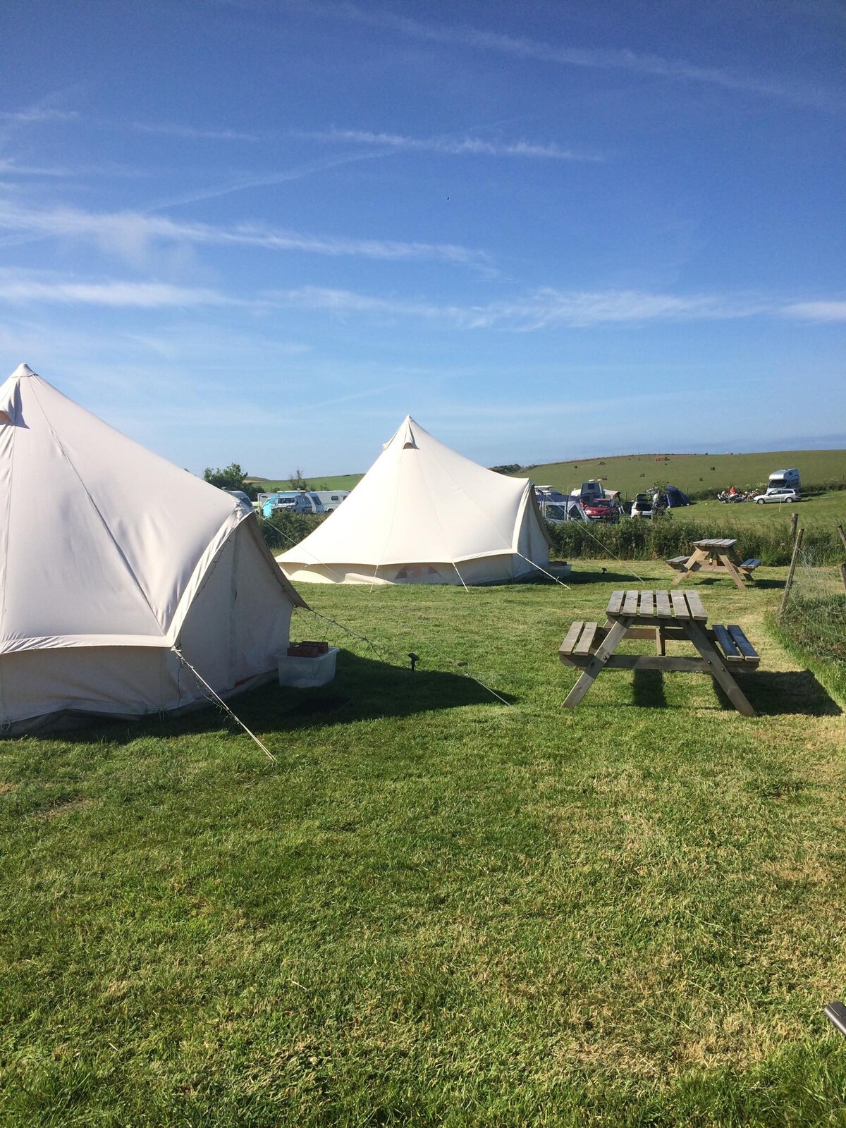 5m Glamping bell tent with stunning sea views/2