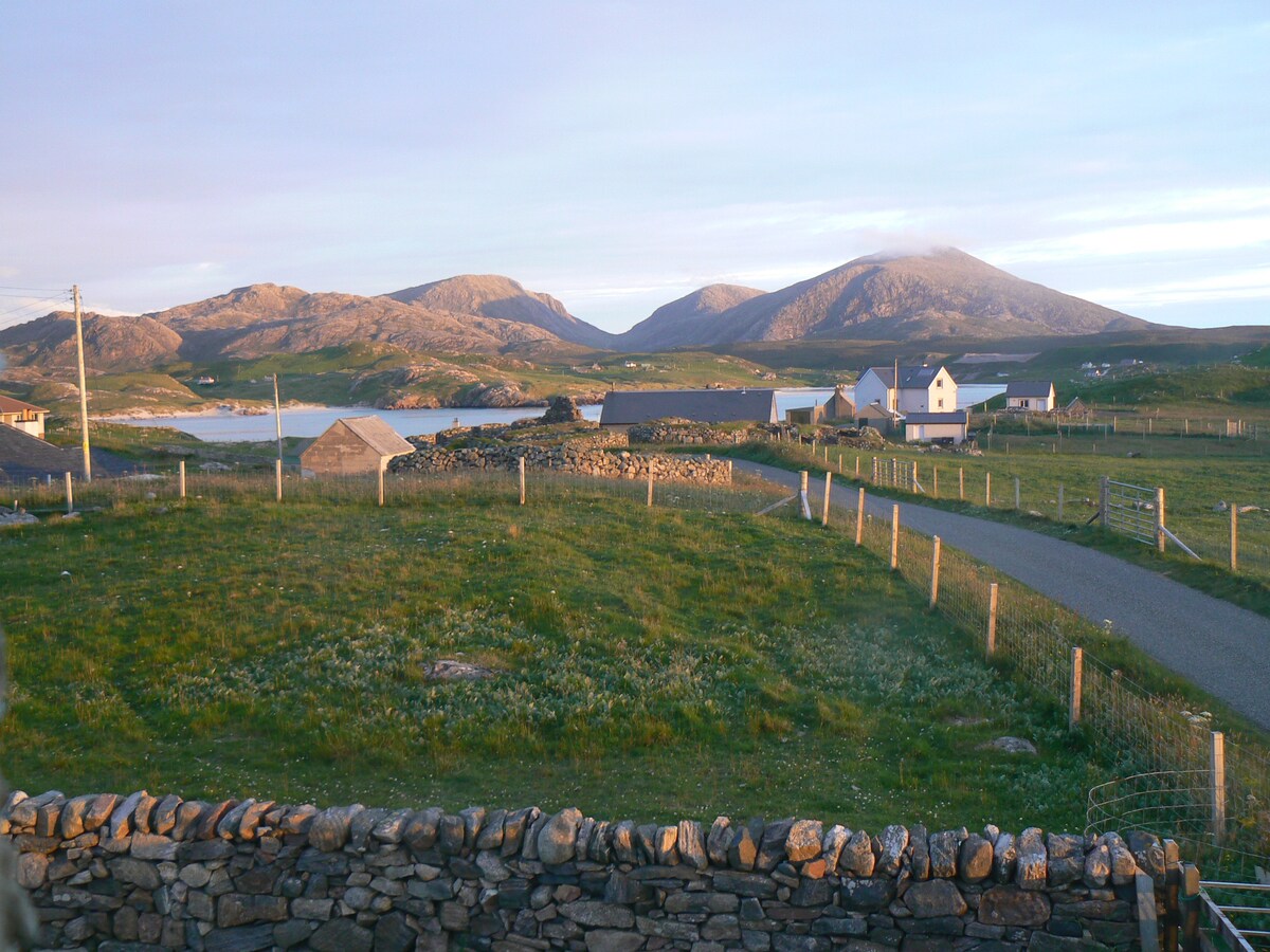 View from Airebroc Byre, 200m from white Uig Sands