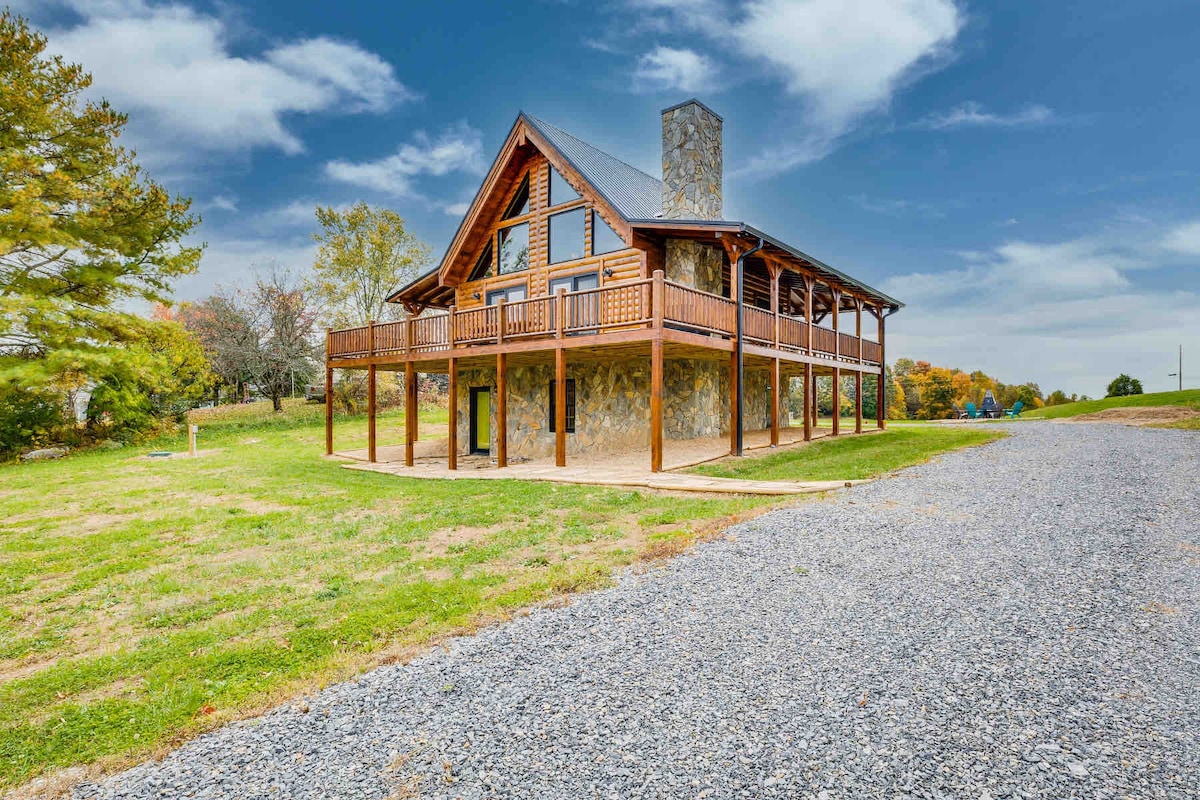 New Cedar Log Cabin in Bristol on 50 Acre farm