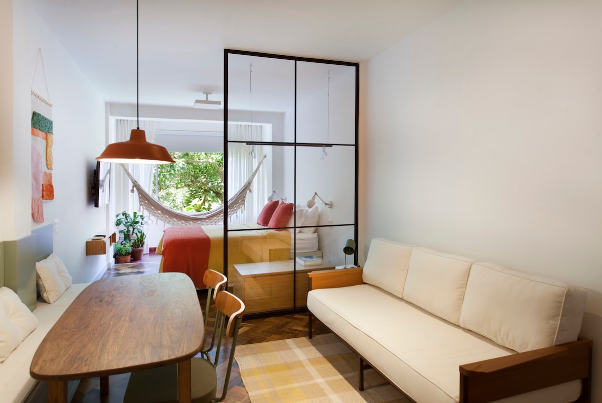 舒适的单间公寓，位于Ipanema海滩街区