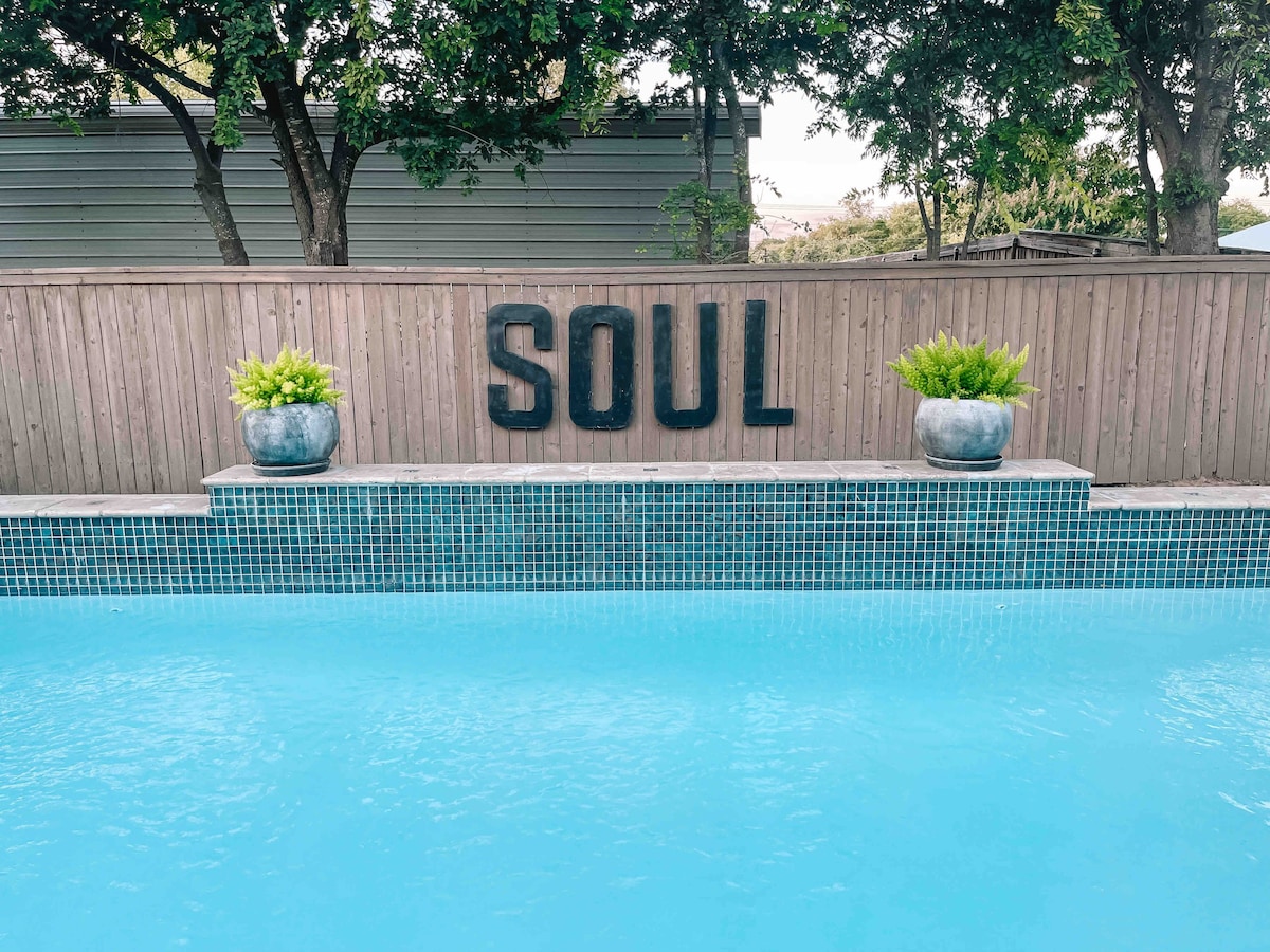 The Soul House in Boerne with private pool.
