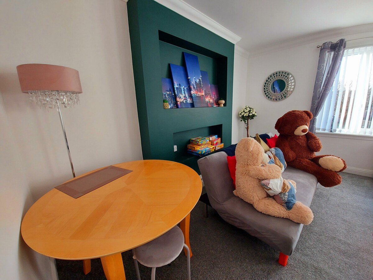 Teddy Bears在Saltcoats的3间卧室复式公寓