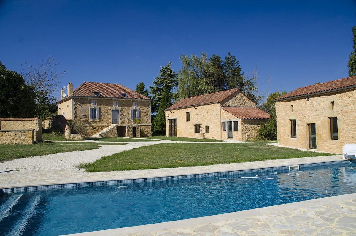 Pech 'Mej别墅，带泳池，位于Périgord Noir