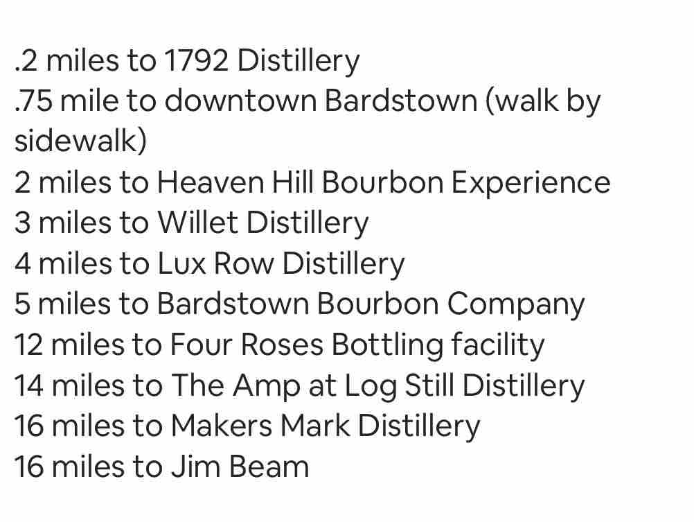 The Angels Share 4BR City Bardstown Bourbon Trail